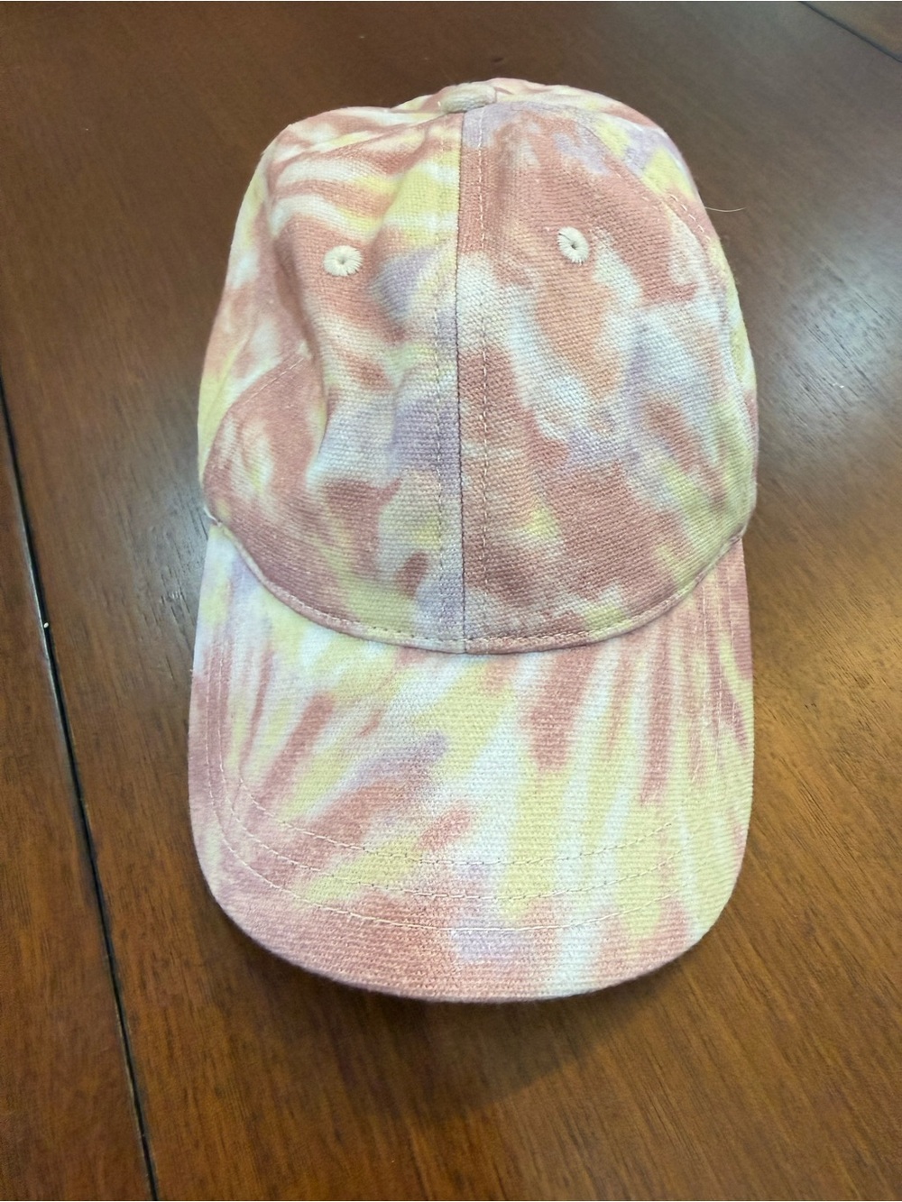 Madewell Tie-Dye Cap in Pink, Yellow & Light Blue